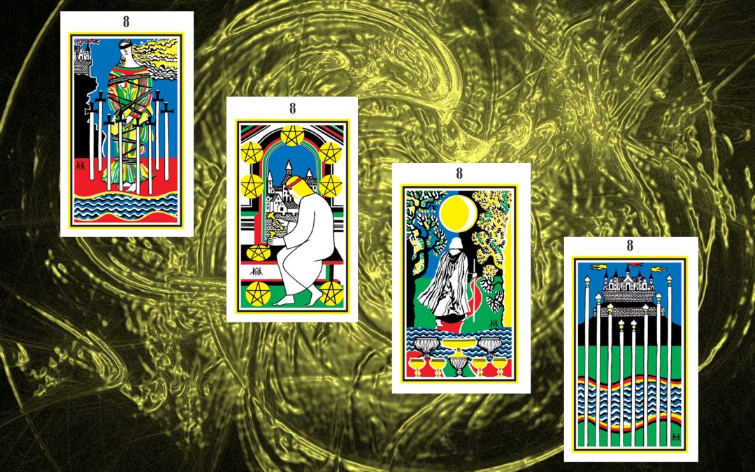 Молодші аркани Таро-7. Вісімки Стихій